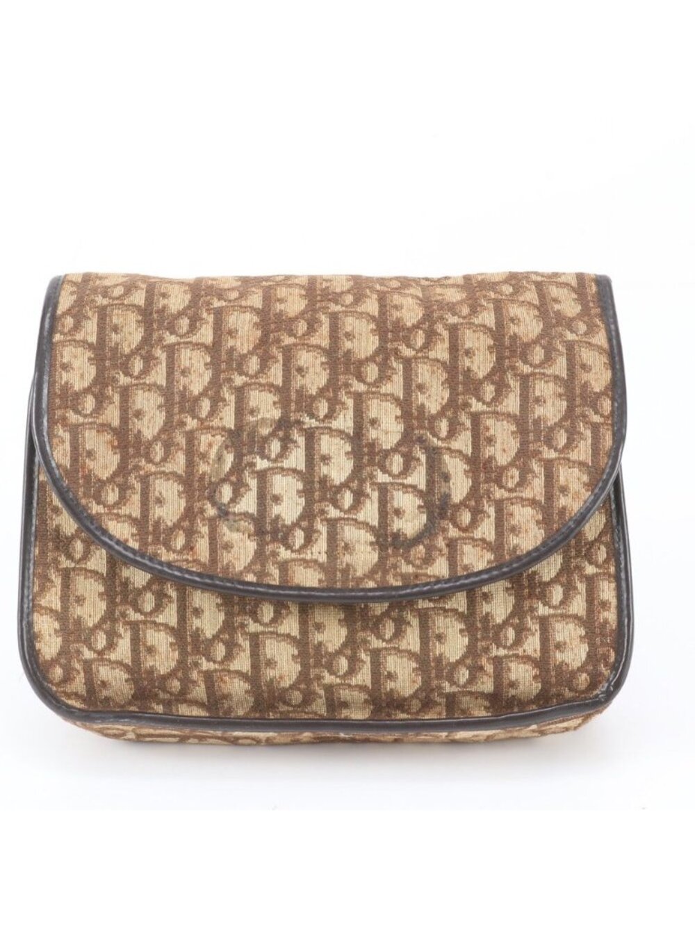 Dior Vintage Trotter All Over Print Leather Clutch Second Pouch